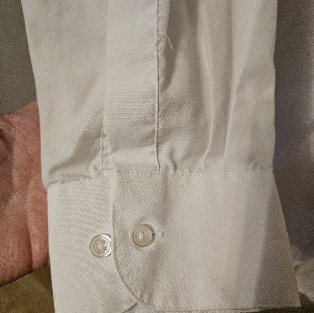 Van Heusen mens 17 32/33 white dress shirt - Picture 3 of 6